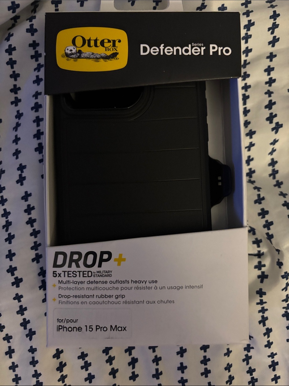 OtterBox Defender Pro Case for iPhone 15 Pro Max - Black